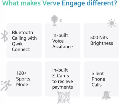 TAGG Verve Engage with Bluetooth Calling, Voice Assistant, and 1.69 inch HD Display Smartwatch (Teal Strap, 1.69) TAGG Verve Engage with Bluetooth Calling, Voice Assistant, and 1.69 inch HD Display Smartwatch (Teal Strap, 1.69)